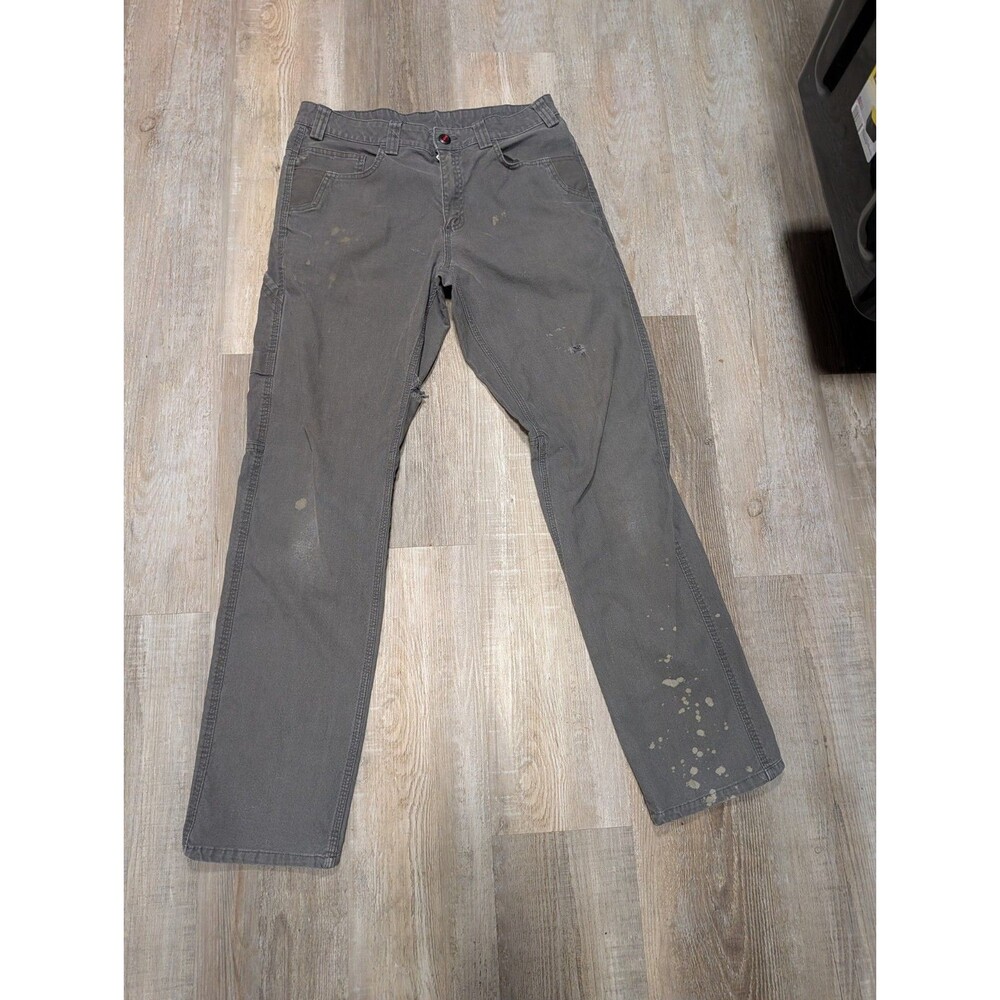 Milwaukee Work Pants Men 34x34 Gray Excellent Carpenter Utility Canvas